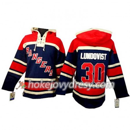 New York Rangers Henrik Lundqvist 30 Modrá Sawyer Mikiny Hooded - Pánské